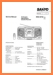 Sanyo MCDS-735 Portable Stereo Main Technical Manual - PDF & Tech Help* | English