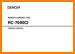 Denon RC-7000-CI Remote Control Main User Book - PDF & Tech Help* | English