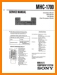 Sony MHC-1700 Mini Shelf System Main Technical Manual - PDF & Tech Help* | English