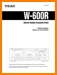 Teac W-600-R Tape Player Main User Book - PDF & Tech Help* | English