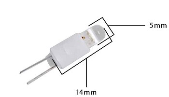 12V Bi-Pin LED Lamp - Upgrades Many Vintage Hi-fi Audio Status Lights