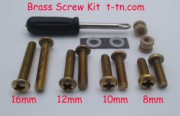 Turntable Cartridge Headshell Mounting Hardware Brass Screw Kit