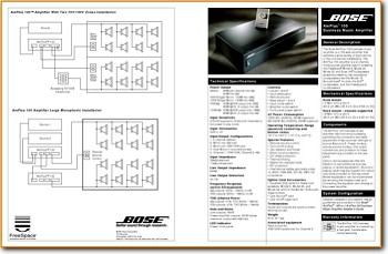 Bose Amplus 100 Amp Receiver Main Brochure - PDF & Tech Help* | English