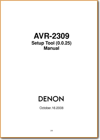 Denon AVR-2309 Amp Receiver Main Installation Guide - PDF & Tech Help* | English