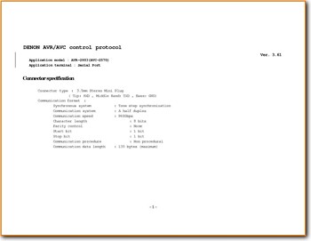 Denon AVR-2803 Amp Receiver Main Article - PDF & Tech Help* | English