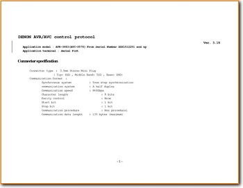 Denon AVR-3803 Amp Receiver Main Article - PDF & Tech Help* | English