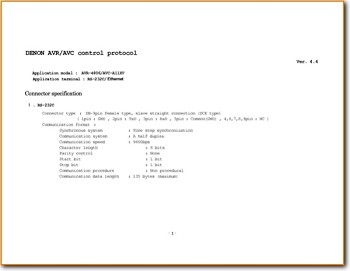 Denon AVR-4806 Amp Receiver Main Article - PDF & Tech Help* | English