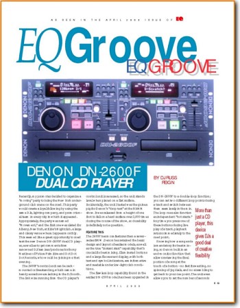 Denon DN-2600-F CD Player Addendum - A Brochure - PDF & Tech Help* | English