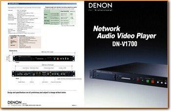 Denon DNV-1700 DVD Player Addendum - A Brochure - PDF & Tech Help* | English