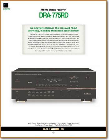 Denon DRA-775-RD Amp Receiver Main Brochure - PDF & Tech Help* | English