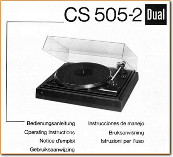 Dual CS-505-2 Turntable Record Player Main User Book - PDF & Tech Help* | German