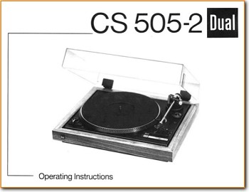 Dual CS-505-2 Turntable Record Player Main User Book - PDF & Tech Help* | English
