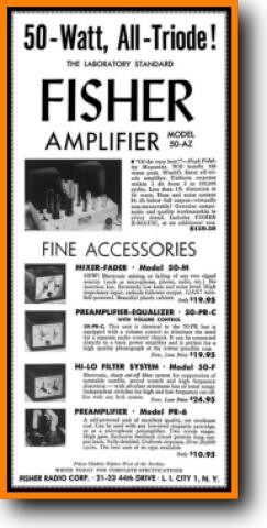 Fisher 50-AZ Tube Amplifier Main Article - PDF & Tech Help* | English