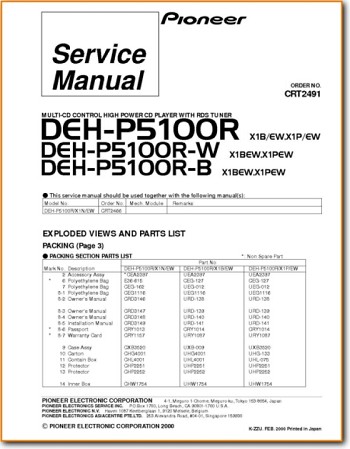 Pioneer DEHP-5100-R Automotive Audio Addendum - A Technical Manual - PDF & Tech Help* | English