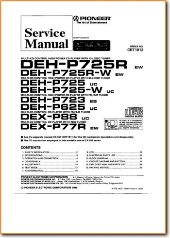 Pioneer DEHP-77-R Automotive Audio Addendum - A Technical Manual - PDF & Tech Help* | English
