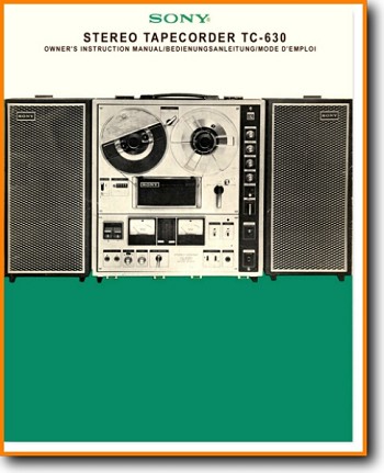 Sony TC-630 Tape Player Main User Book - PDF & Tech Help* | English