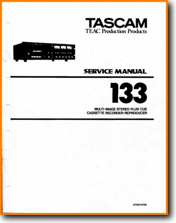 Tascam 133 Tape Player Main Technical Manual - PDF & Tech Help* | English