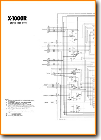 Teac X-1000-R Tape Player Main Schematics - PDF & Tech Help* | English