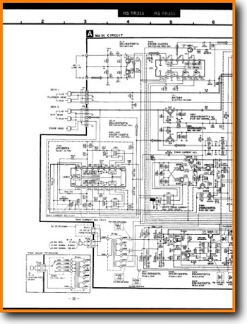 Technics RSTR-355 Tape Player Main Schematics - PDF & Tech Help* | English