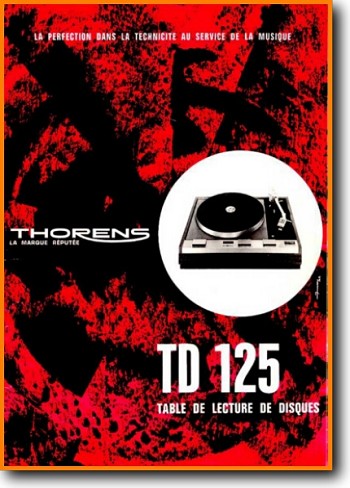 Thorens TD-125 Turntable Record Player Main Brochure - PDF & Tech Help* | French
