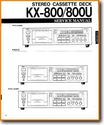 Yamaha KX-800-U Tape Player Main Technical Manual - PDF & Tech Help* | English