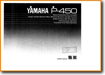 Yamaha P-450 Turntable Record Player Main User Book - PDF & Tech Help* | English