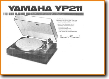 Yamaha YP-211 Turntable Record Player Main User Book - PDF & Tech Help* | English